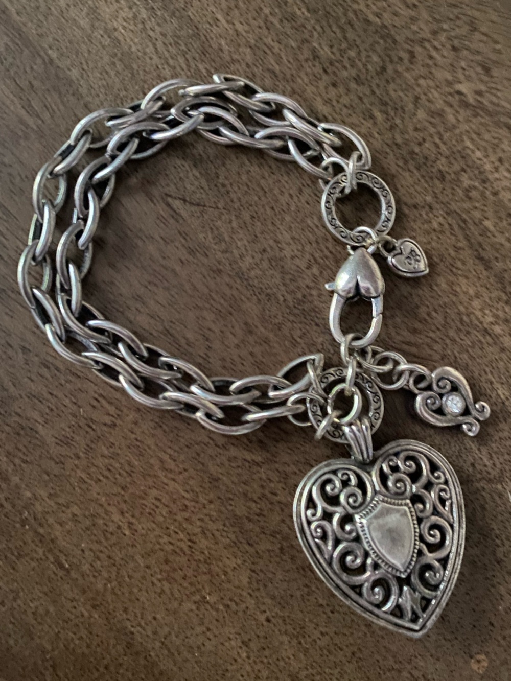 Brighton Silver Heart Charm Bracelet - Picture 2 of 4